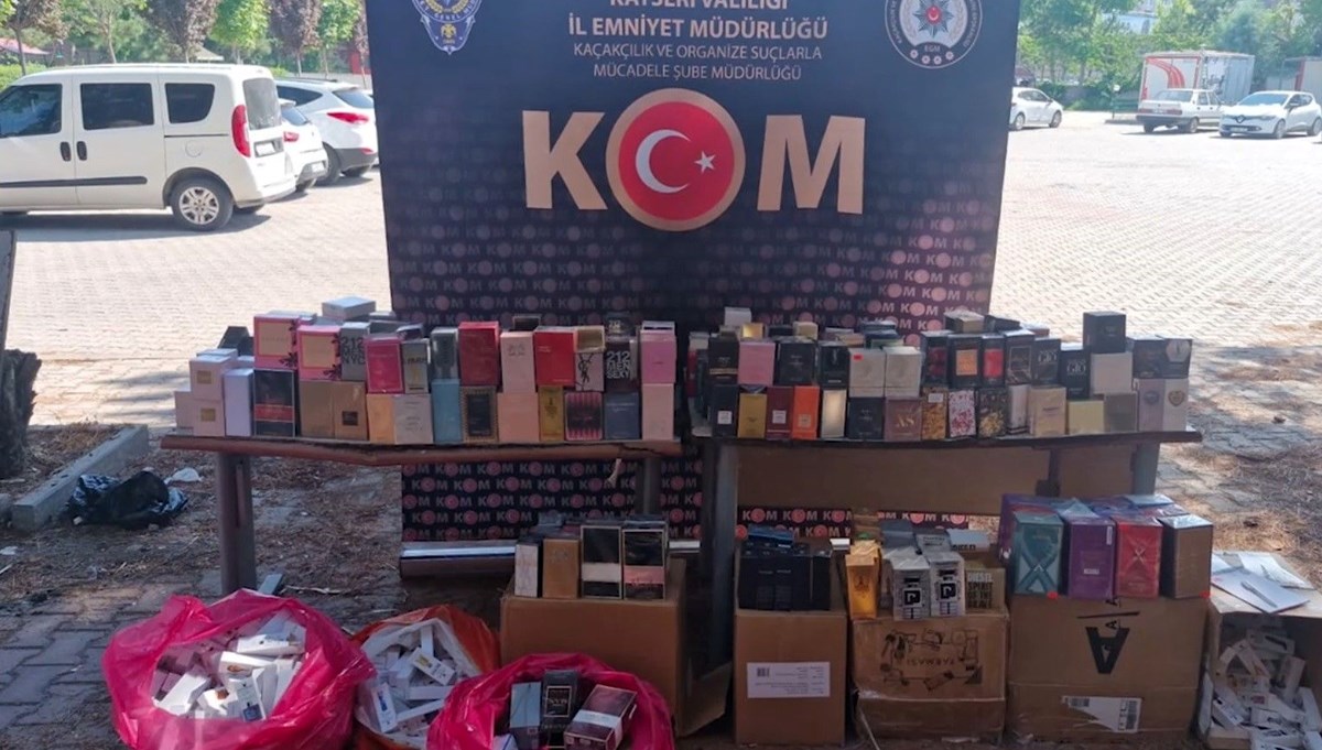 Kayseri'de kaçak parfüm operasyonu