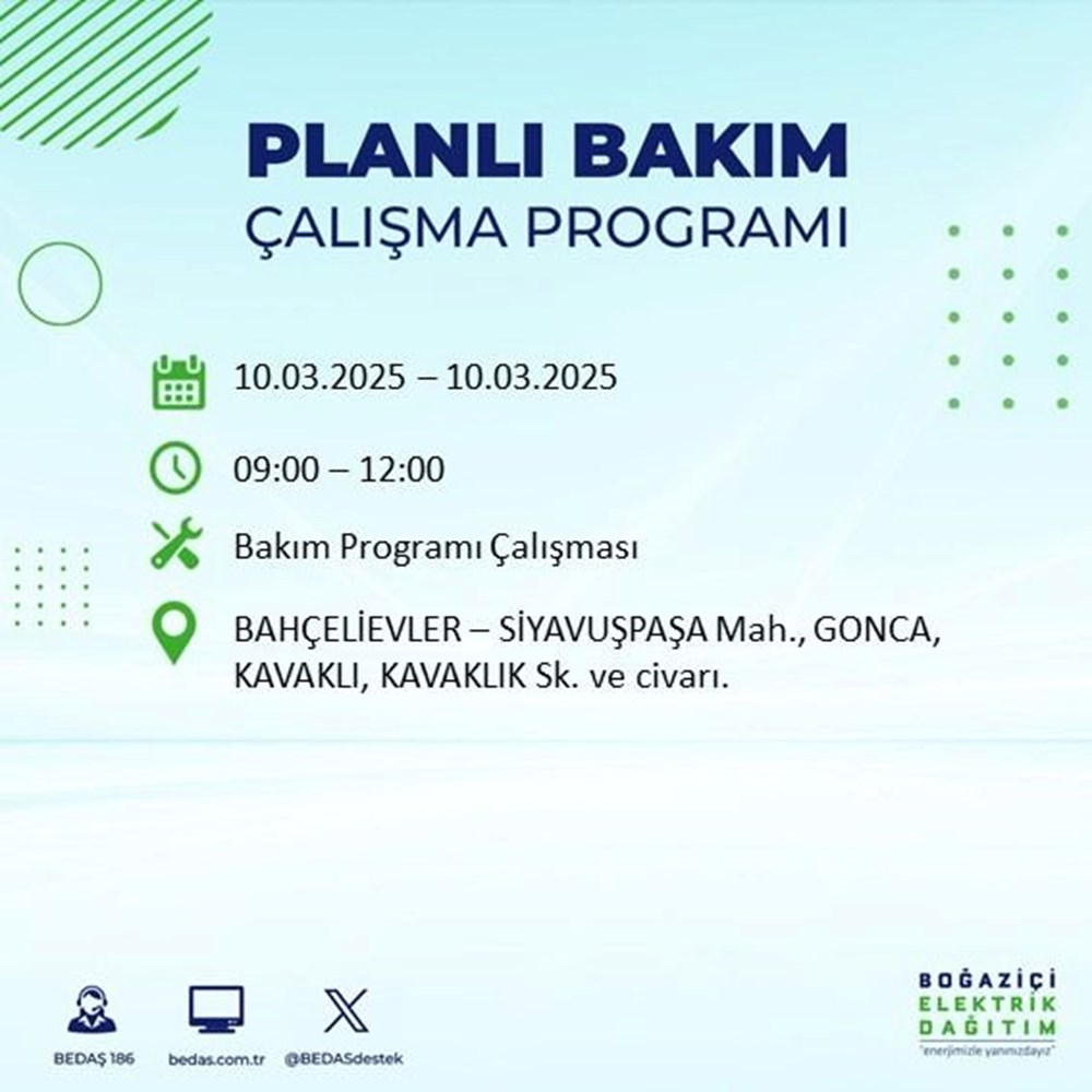 İstanbul'da Elektrikler Gidiyor: 22 İlçede Yarın Hayat Duracak mı? (10 Mart BEDAŞ Kesinti Alarmı) 82 ls5boMHR