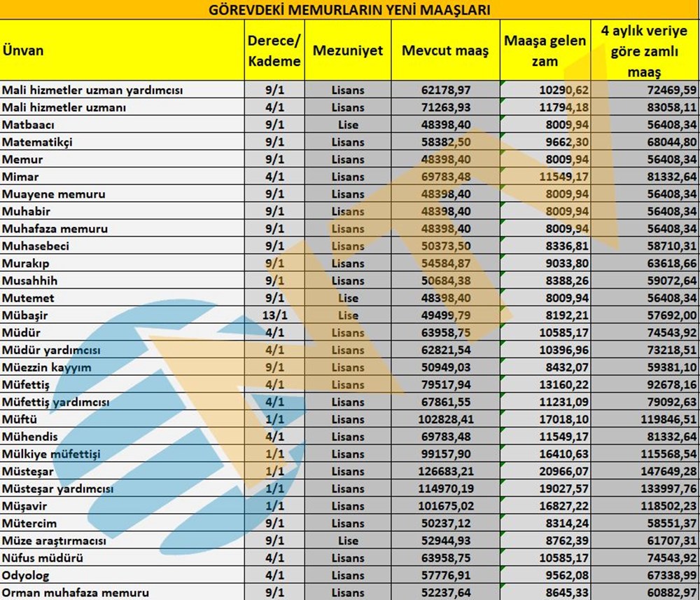 Memur maaşları ne kadar? Öğretmen, doktor, hemşire, polis maaşları belli oldu - 9