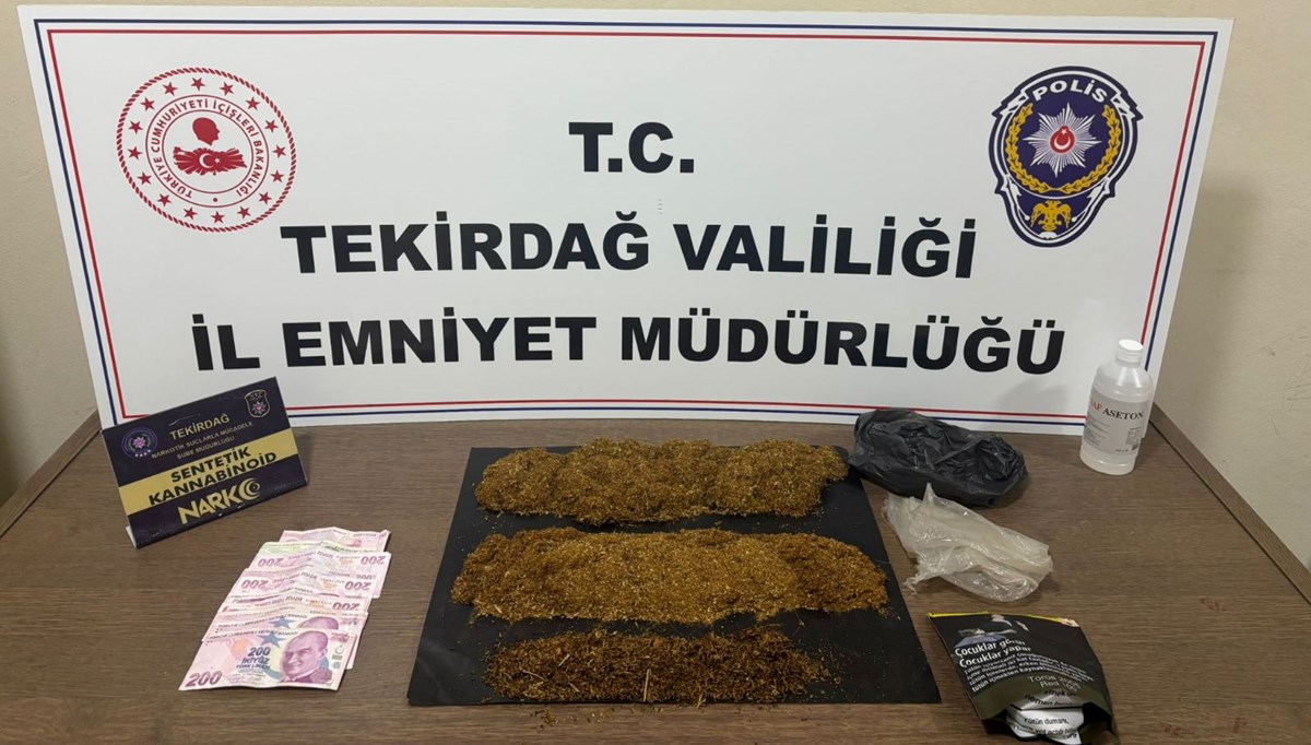 Tekirdağ'da uyuşturucu operasyonu