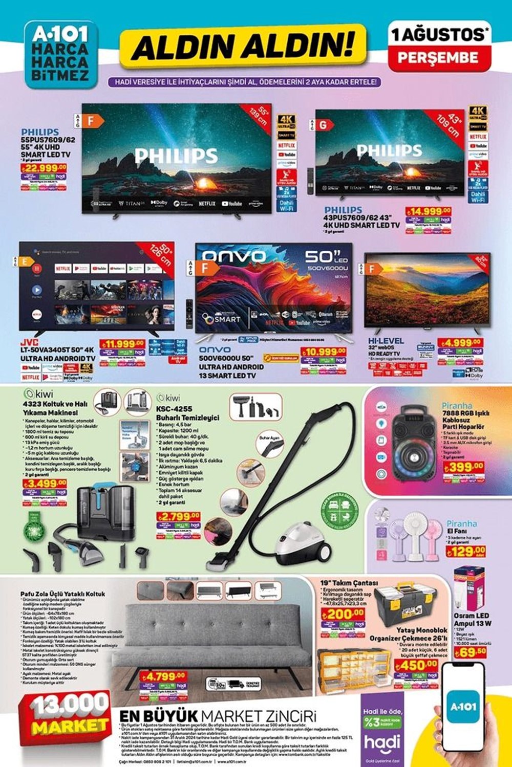تركيا اليوم سلسلة متاجر BIM وA101 تعلن عن عروض كثيرة ابتداءً من 1 أغسطس خصومات A101 الحالية 1 أغسطس 2024: منتجات مخفضة جديدة من سوق A101 هذا الأسبوع - 1