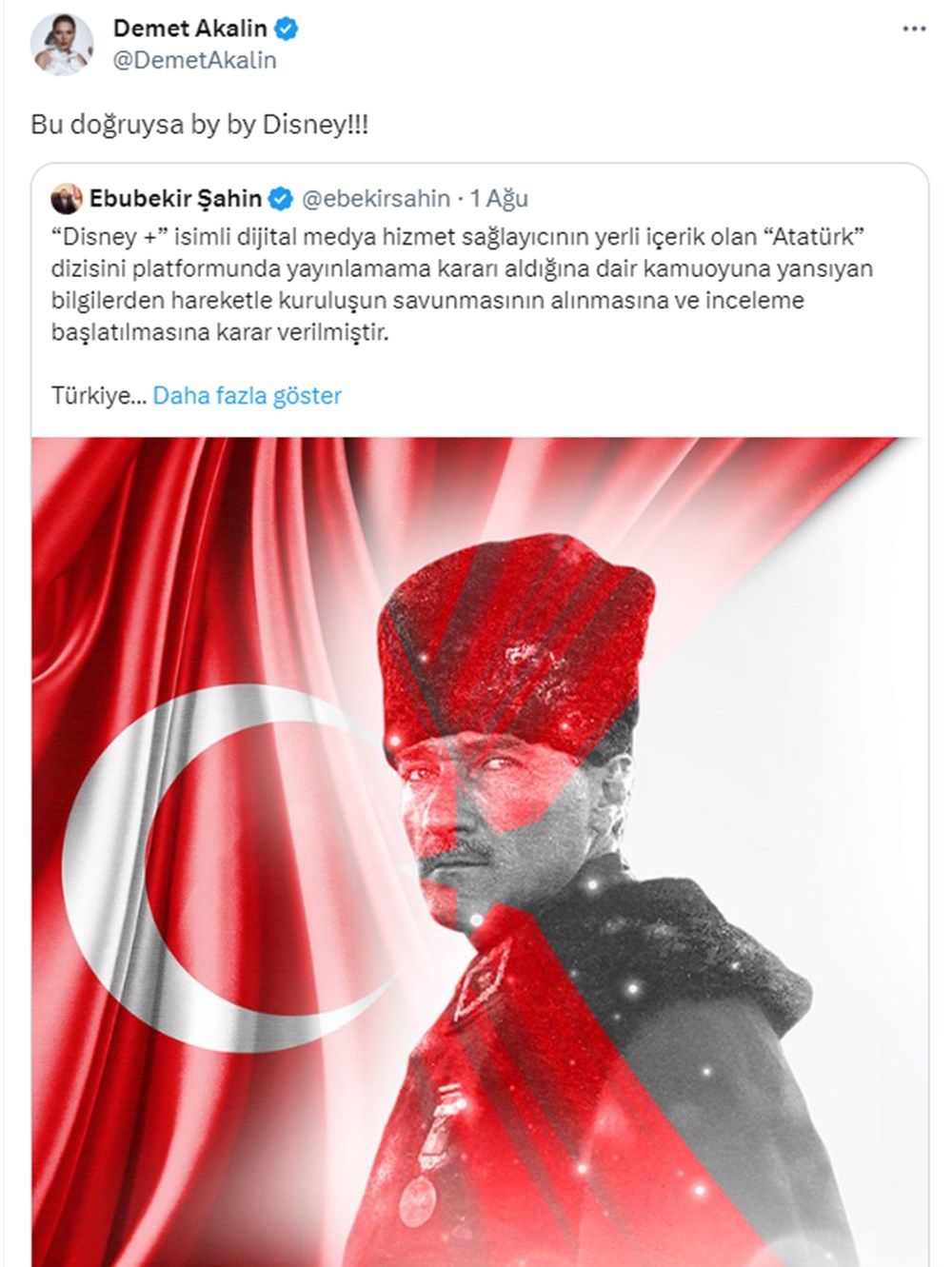 Disney'in Atatürk dizisi kararına ünlü isimlerden tepkiler - 6