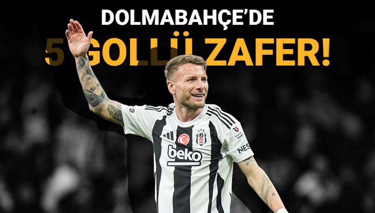 Beşiktaş, Dolmabahçe'de 5 golle kazandı