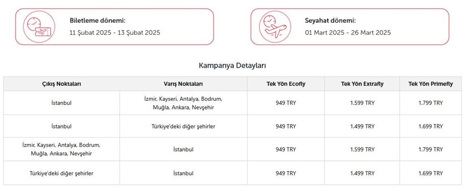 THY'den indirimli bilet kampanyası - 1