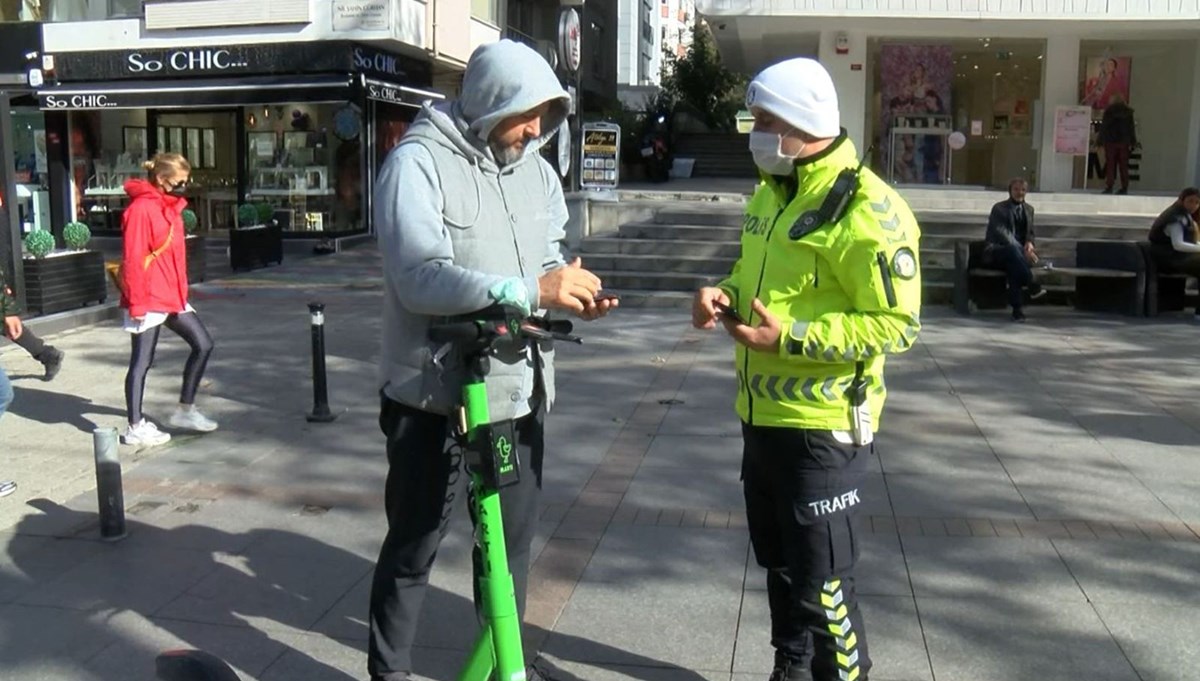 Kurallara uymayan elektrikli scooter sürücülerine ceza yağdı