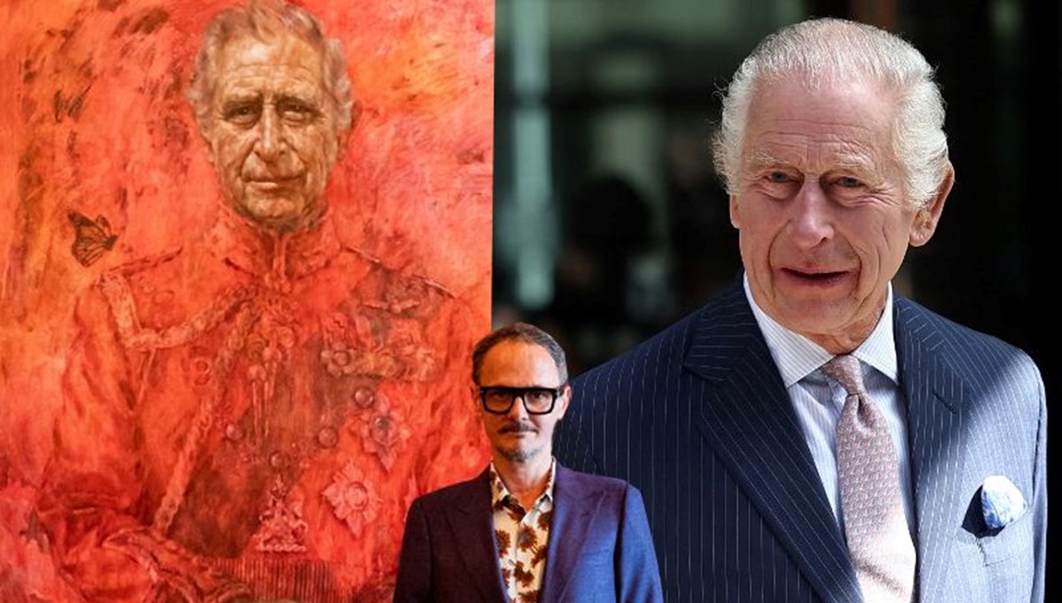 Kırmızı renkler dikkat çekmişti: Kral Charles'ı resmeden Jonathan Yeo nedenini açıkladı
