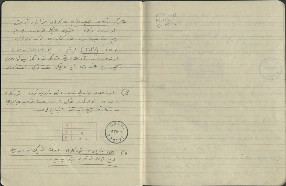 Atatürk'ün özel koleksiyondaki el yazısı notları ortaya çıktı - 23