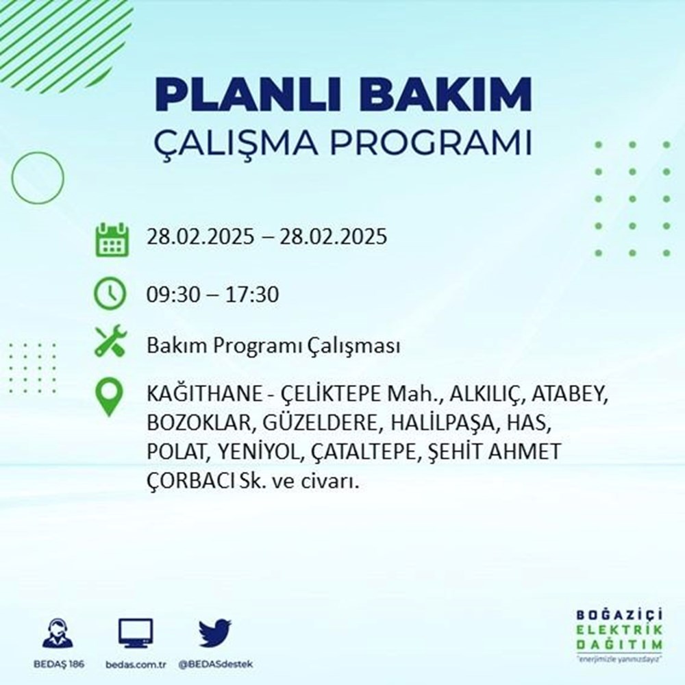 İstanbul'da Elektrikler Ne Zaman Gelecek? 21 İlçede BEDAŞ Kesinti Alarmı (28 Şubat) 119 mGovw77Vj0OlaTYsEnqa8w