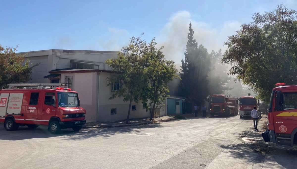 Gaziantep'te fabrika yangını Gaziantep'te fabrika yangını
