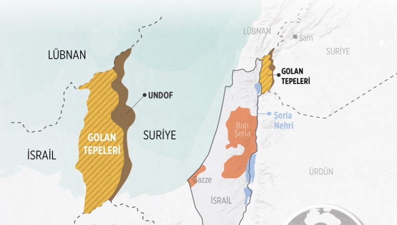 Golan Tepeleri nerede, İsrail için neden önemli? Golan Tepeleri'nin haritadaki yeri