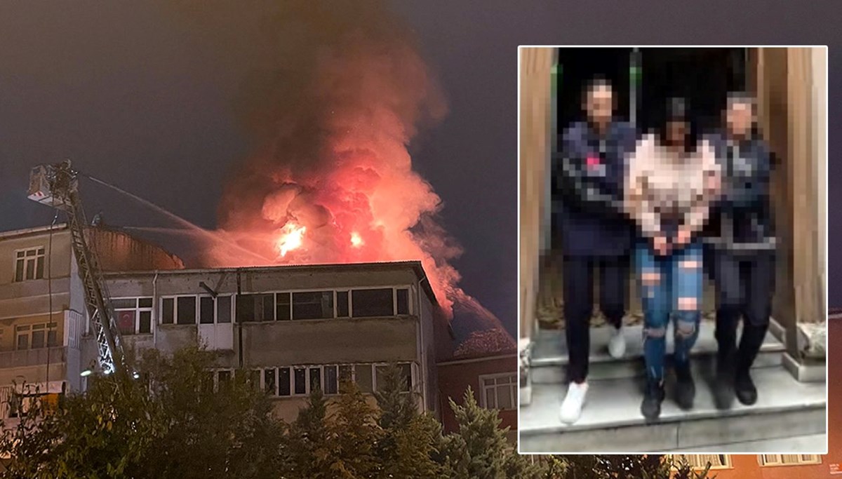 Beyoğlu'nda yangın: Sevgilisi içeri almayınca binayı ateşe verdi