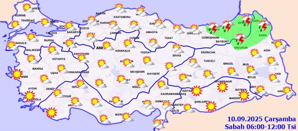 Meteoroloji bildirdi: İki bölgede sıcaklık artıyor, 10 ilde yağış bekleniyor - 3