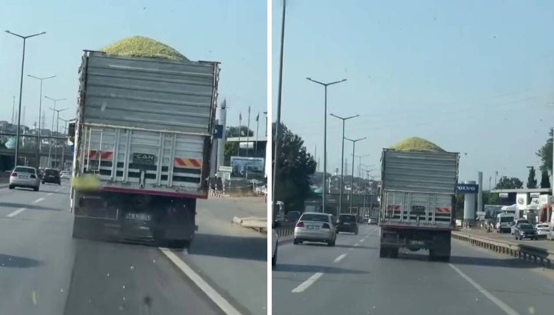 Taşıdığı yükü yola savurdu, cezadan kaçamadı
