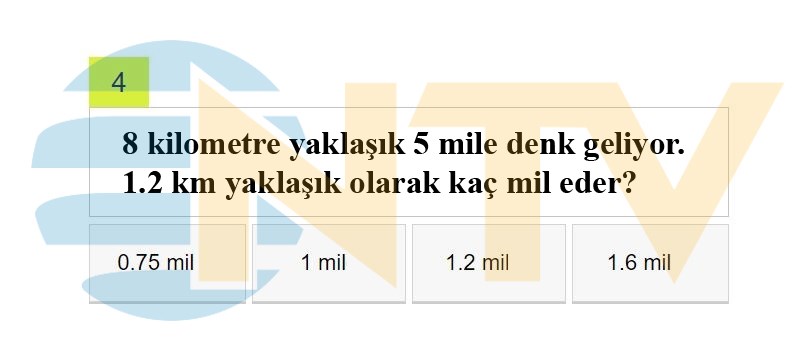 Ustun Zekalilar Testinden Matematik Sorulari Ntv