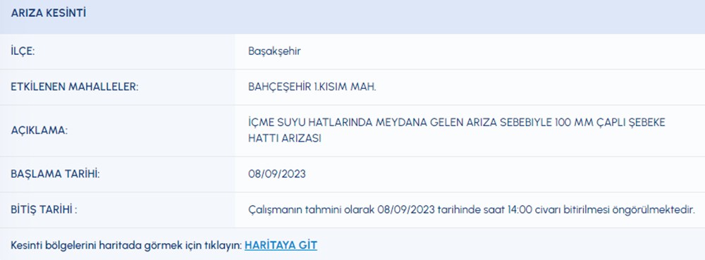 İstanbul'un 6 ilçesinde su kesintisi: Sular ne zaman gelecek? (8 Eylül İSKİ su kesintisi listesi) - 6