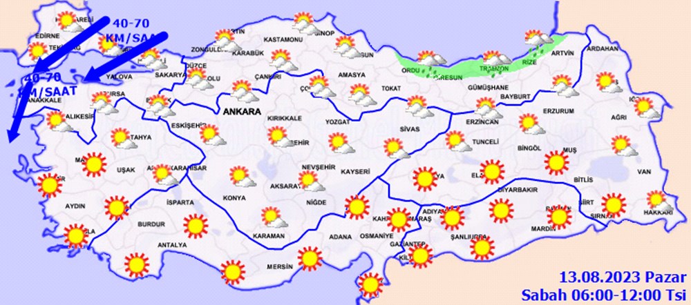 Marmara Bölgesi için fırtına uyarısı (13 Ağustos 2023 bugün hava nasıl olacak?) - 7