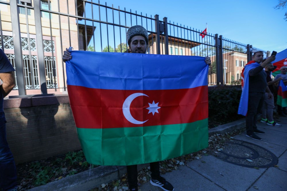 Beyaz Saray önünde Azerbaycan'a destek mitingi düzenlendi - 20