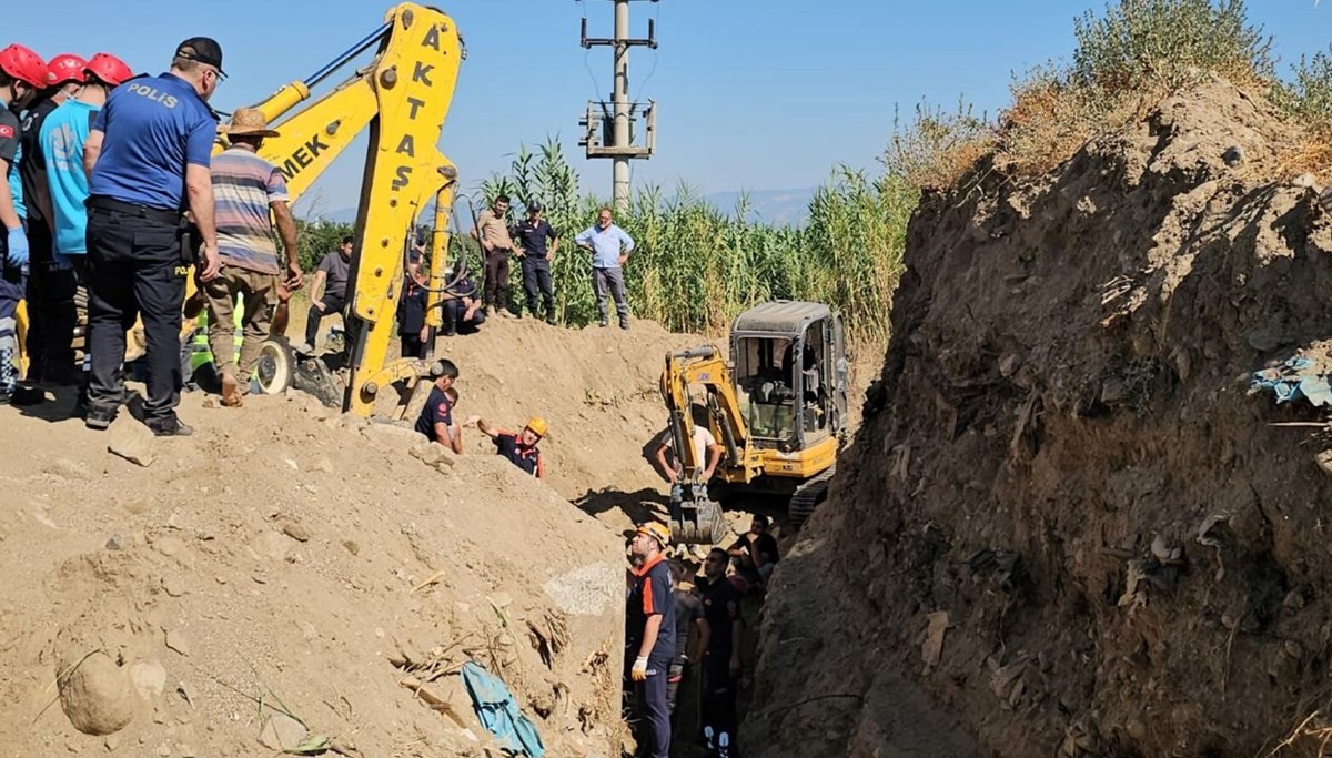Babasına yardıma geldi, göçük altında can verdi