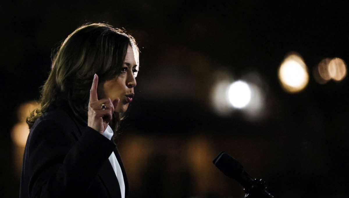 Kamala Harris'in Washington mitinginde Gazze protestosu Kamala Harris'in Washington mitinginde Gazze protestosu
