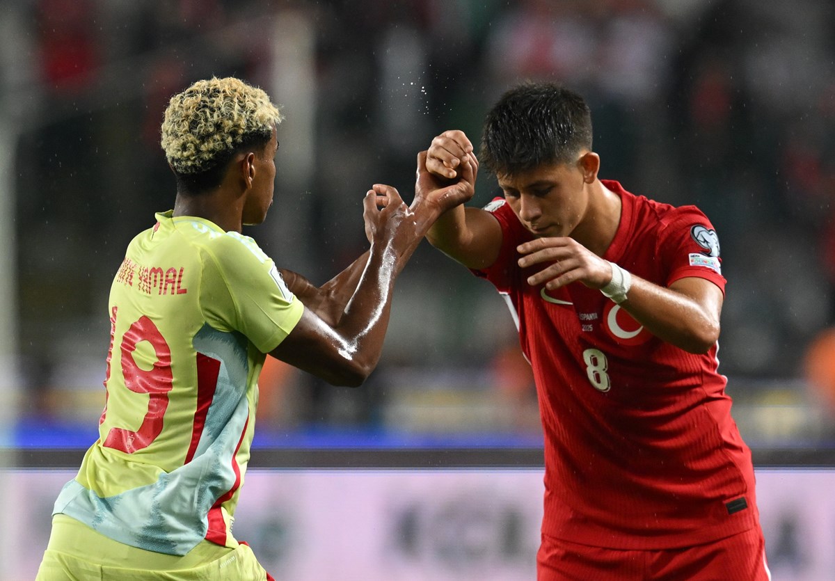 Lamine Yamal (İspanya) ve Arda Güler (Türkiye) arasında gerilim dolu anlar