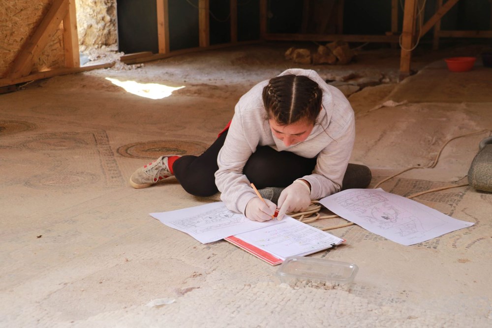 Balatlar Kazısı’nda, Zeugma'dakilere benzer mozaikler bulundu - 13