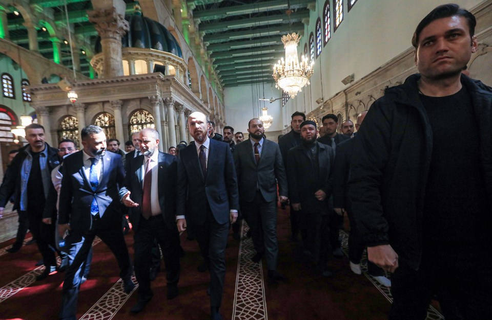 Bilal Erdoğan Şam'da: Suriye Lideri Şara ile Emevi Camii'ni ziyaret etti - 1