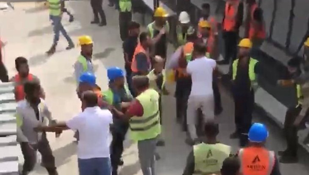 Şantiyede meydan kavgası: İşçiler birbirine girdi Şantiyede meydan kavgası: İşçiler birbirine girdi