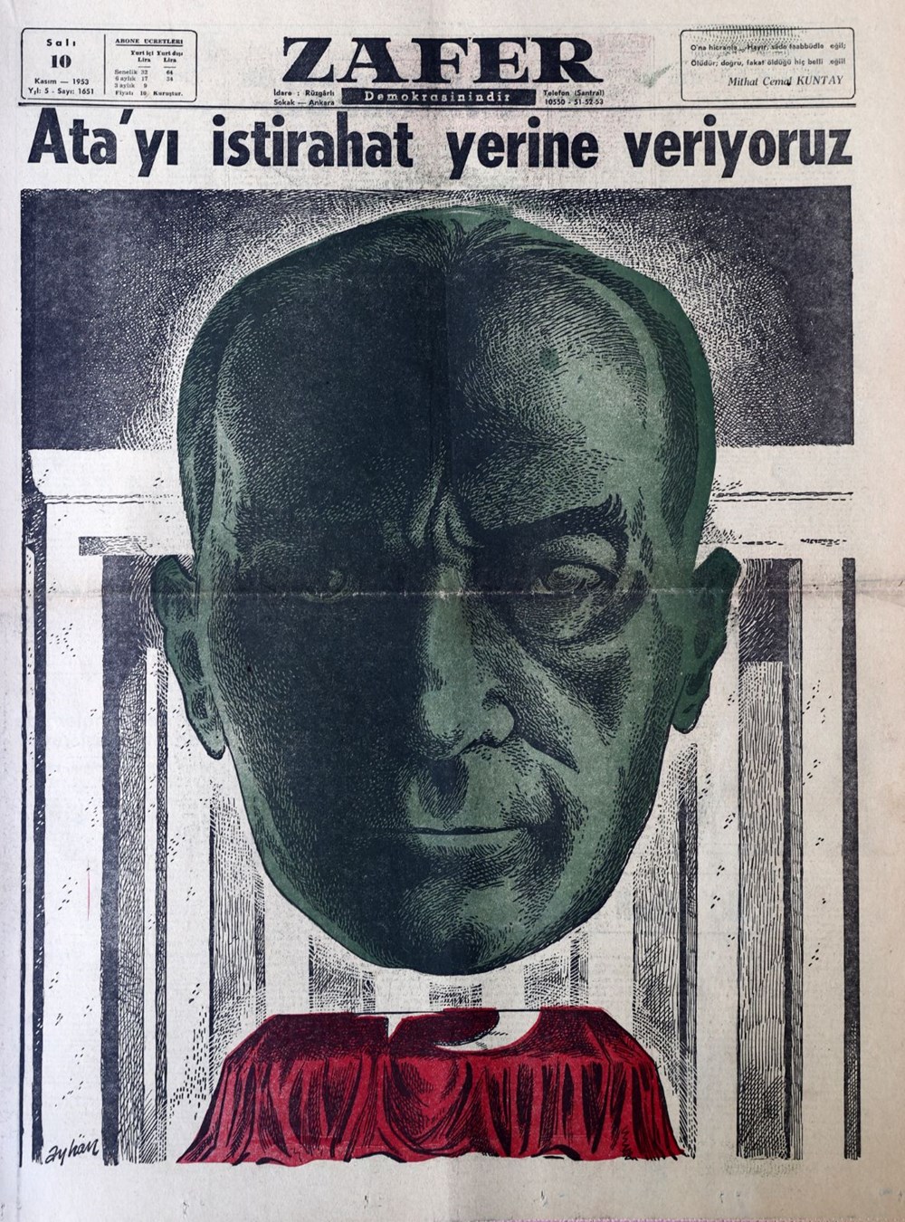 10 Kasım matemi gazetelerin tarihi manşetlerinde: Bir güneş söndü - 21