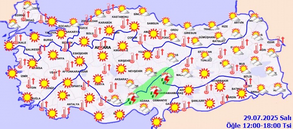 Bugün hava nasıl olacak: İl il sıcaklık tahmini - 3