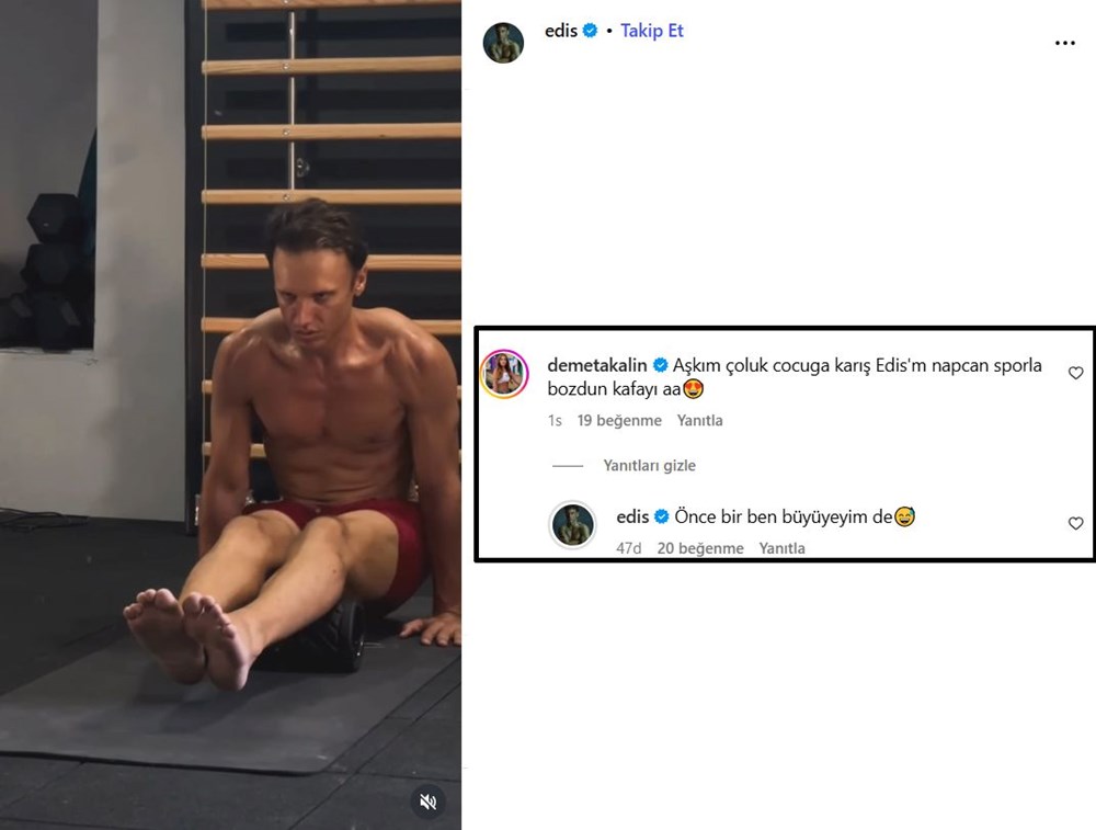 Şarkıcı Edis'ten spor paylaşımı: Demet Akalın'ın yorumu dikkat çekti - 4