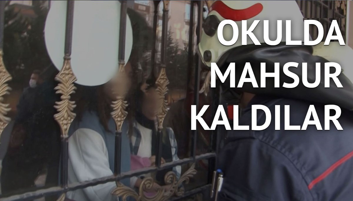 Yemek yerken zil sesini duymayan öğrencileri itfaiye kurtardı