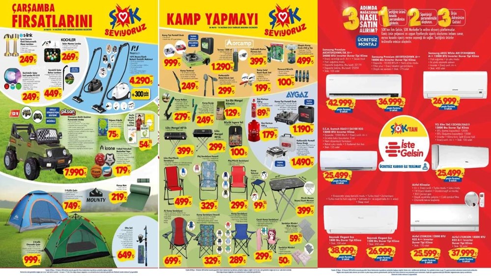 ŞOK market aktüel kataloğu 28 Mayıs çarşamba: Paklık makinesi, masa, sandalye, mangal ve klima çeşitler geliyor 72