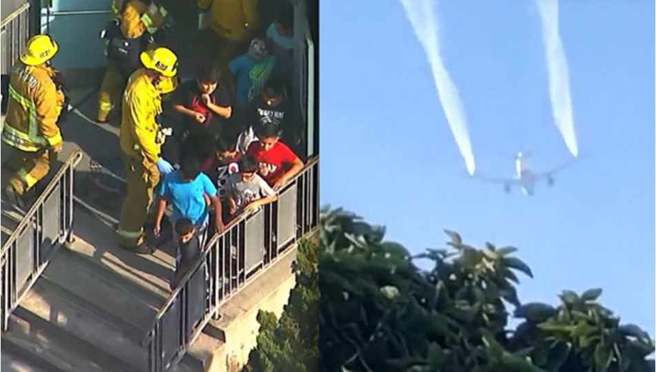 Acil inişe hazırlanan yolcu uçağı yakıtını yerleşim birimi üzerine boşalttı