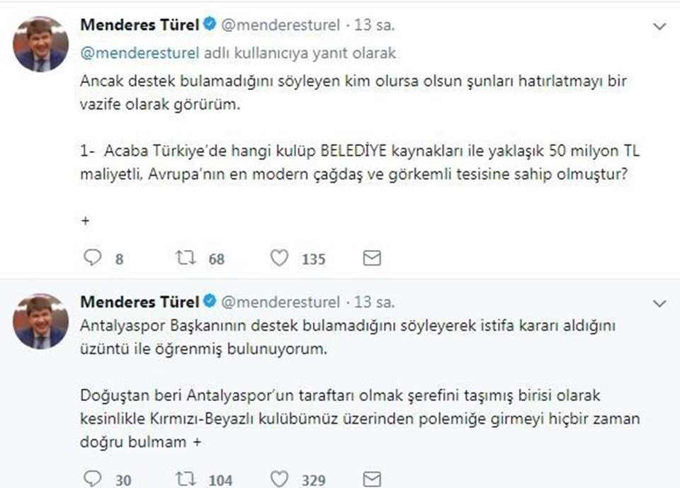 Başkan Türel’den Ali Şafak Öztürk’e sosyal medyadan cevap - 1