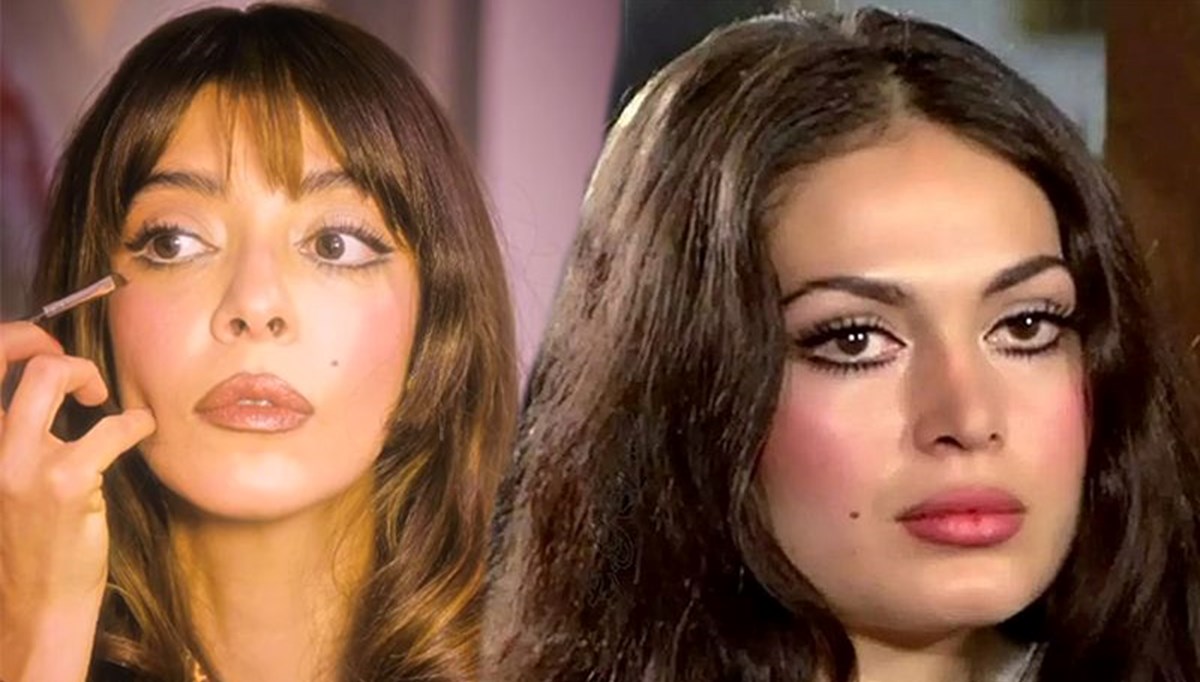 Selin Şekerci de Turkish Delight akımına uydu, Türkan Şoray makyajı yaptı Selin Şekerci de Turkish Delight akımına uydu, Türkan Şoray makyajı yaptı