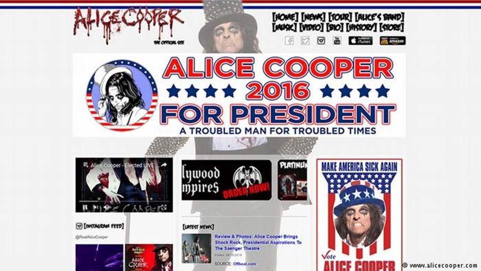 Rock yıldızı Alice Cooper ABD başkanlığına aday - 1