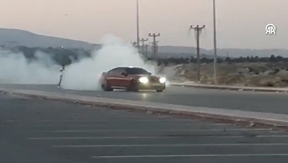 Hastane otoparkında drift pahalıya patladı