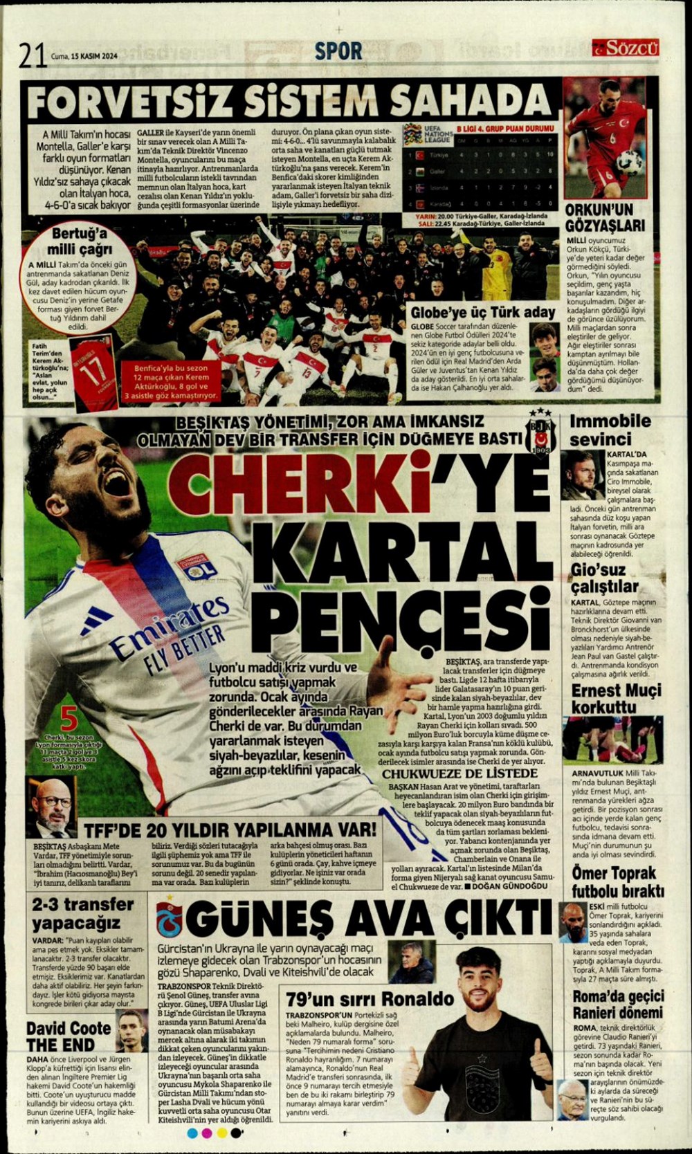 "Fener'e yıldız yağmuru" (15 Kasım 2024 spor manşetleri) - 9