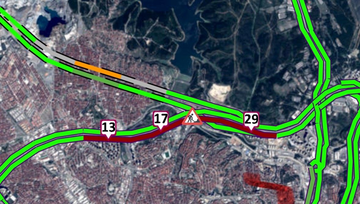 İstanbul'da yoğun trafik