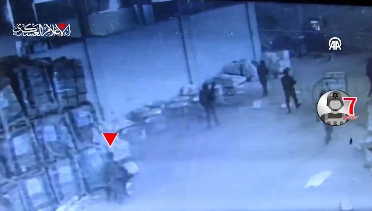 Kassam Tugayları, İsrail birliğine kurulan pusunun görüntülerini yayınladı