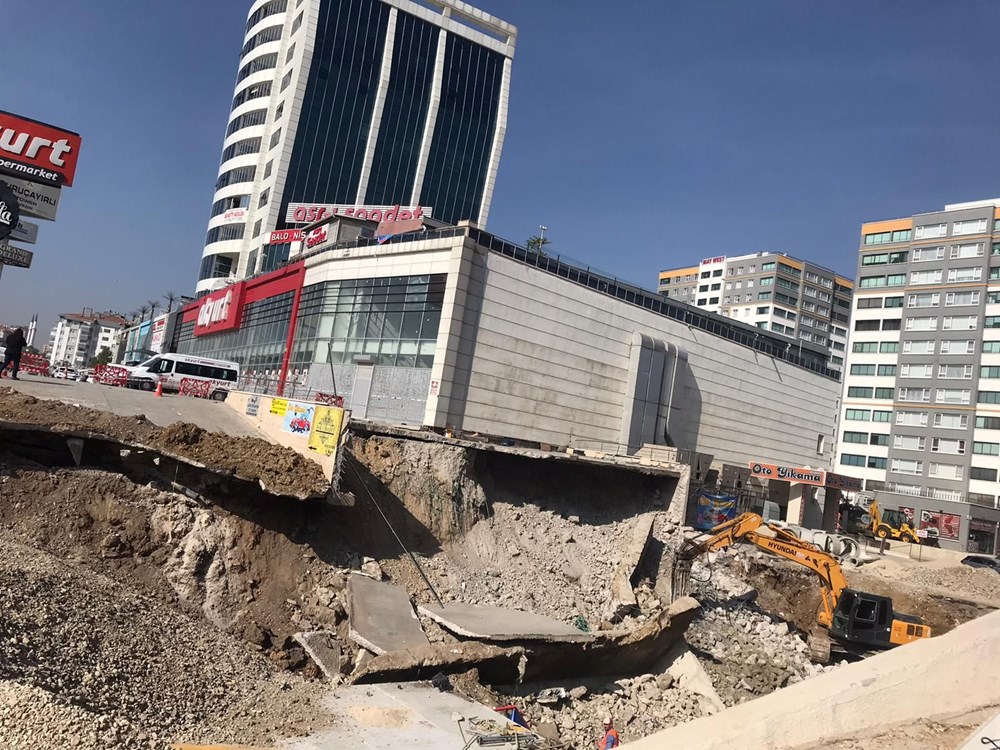 Ankara'da toprak kayması: 11 katlı binanın otoparkı çöktü - 5