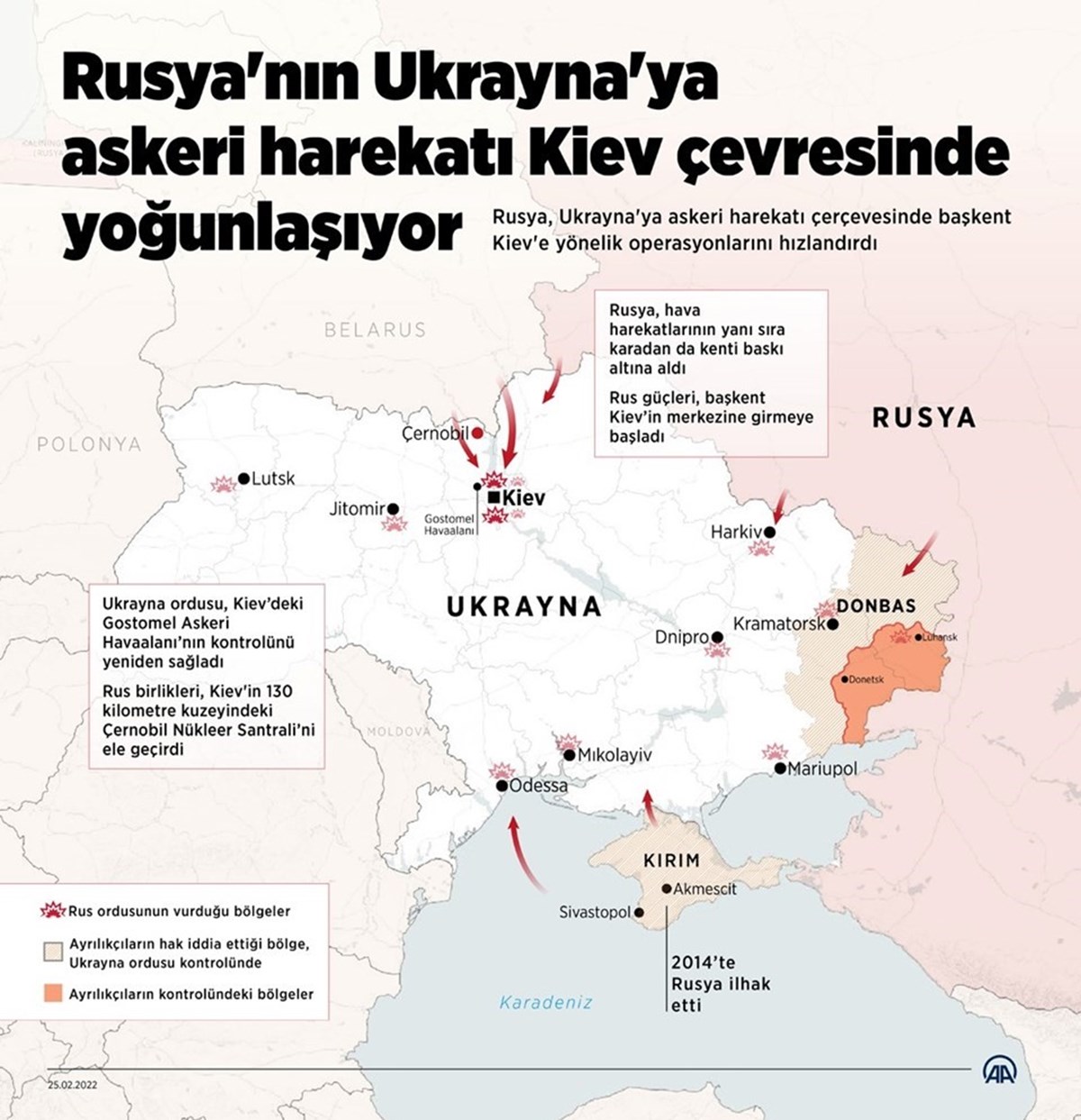 Rus askerlerinin konuşlandıkları bölgeler.