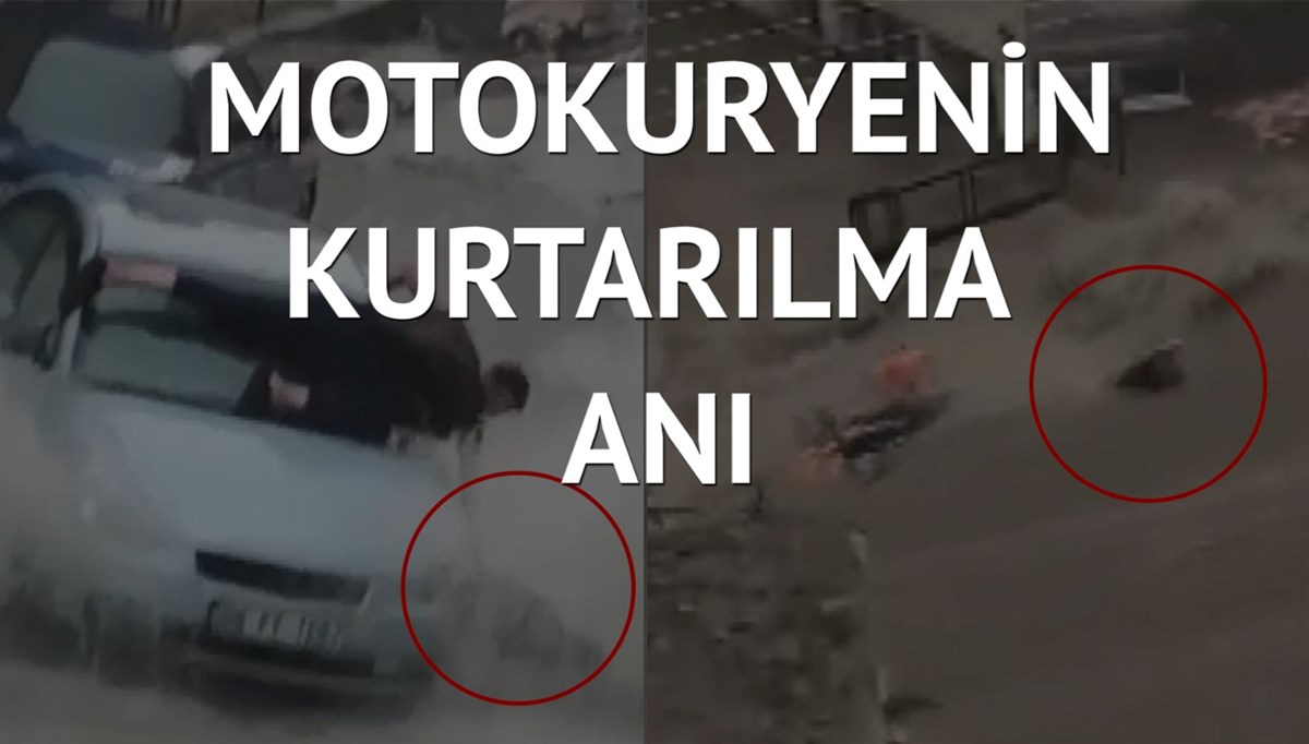 Ankara’da sele kapılan motokurye yaşam savaşı veriyor