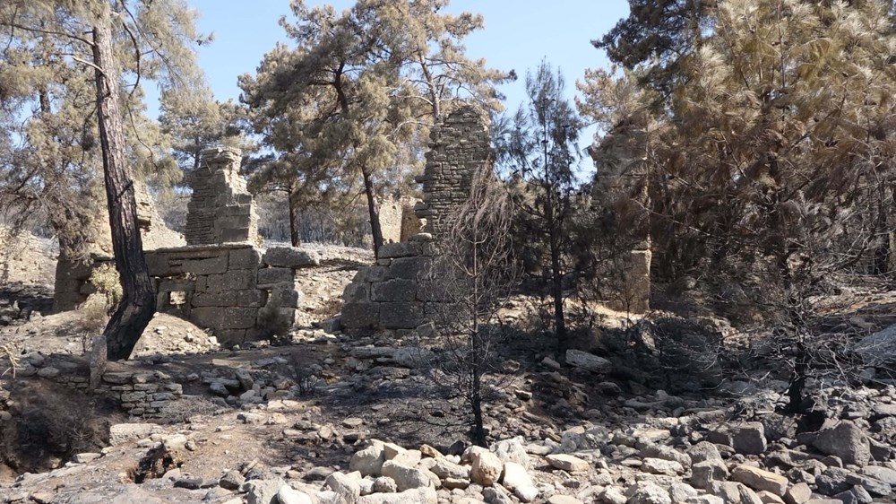 Yangın Lyrbe'yi de vurdu: Antik kent küle döndü - 4