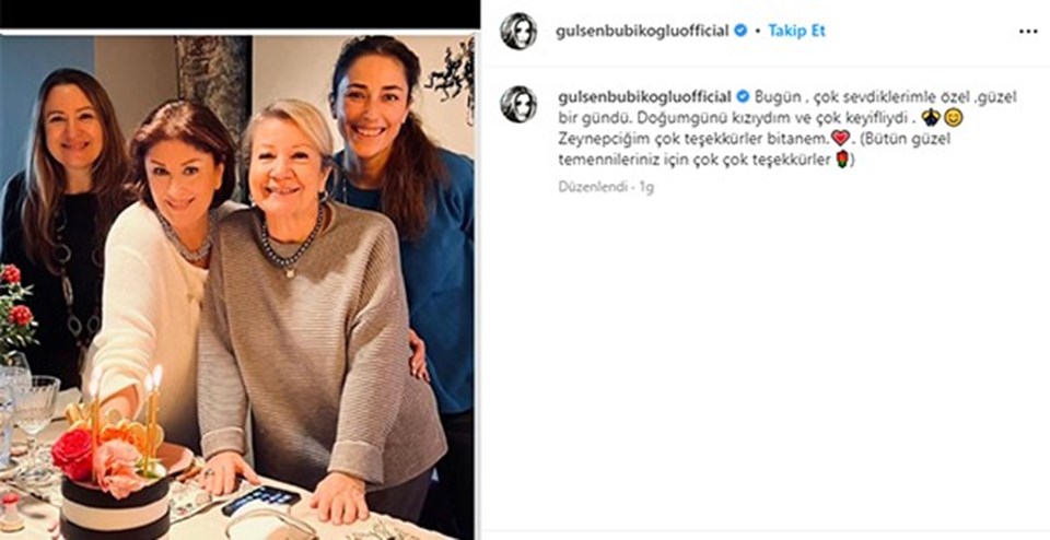 Gülşen Bubikoğlu: Bugün çok sevdiklerimle özel bir gündü - 1