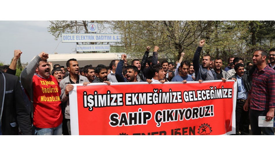Taşeron işçilerden eylem