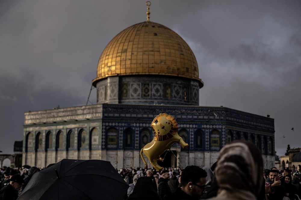 Mescid-i Aksa'da bayram sabahı | 60 bin Müslüman namaz kıldı - 7