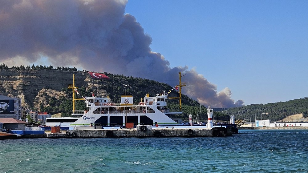 Çanakkale'de orman yangını | Gemi trafiği askıya alındı - 2