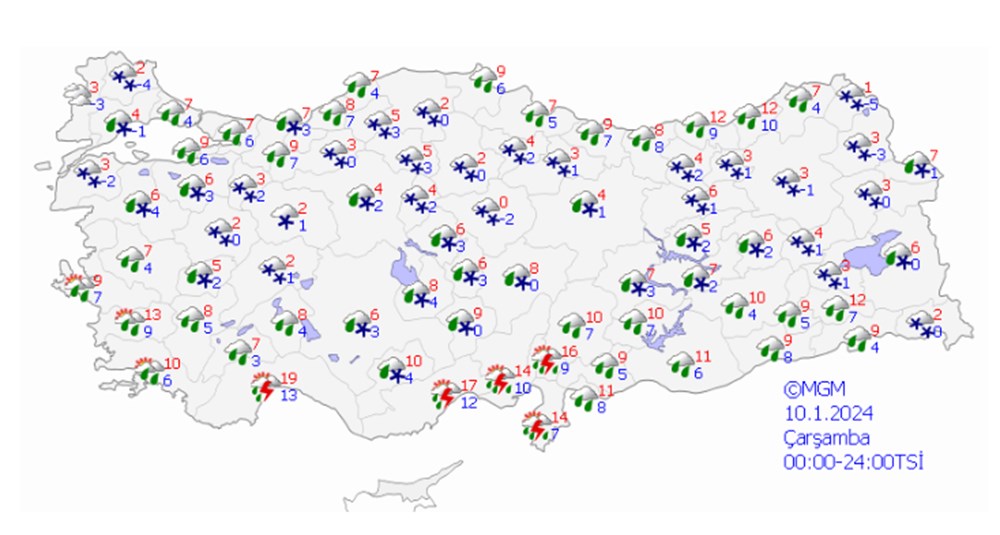 Meteorolojiden 18 il için yağmur, kar ve fırtına uyarısı (Bugün hava nasıl olacak?) - 19