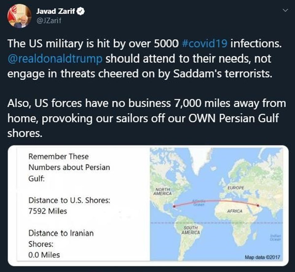 İran'dan ABD'ye "Basra Körfezli" haritayla gönderme - 1
